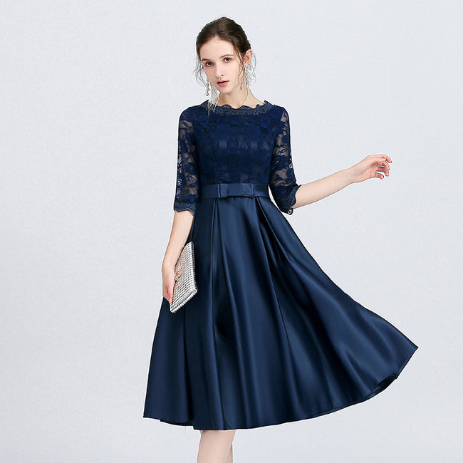 Robe de soirée mi-longue décontractée polyvalente pour femme Main Image