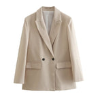 Veste blazer à deux boutons pour femme, style urbain et tempérament