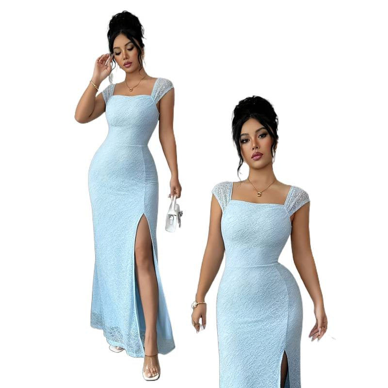 Robe longue élégante coupe ajustée pour femme