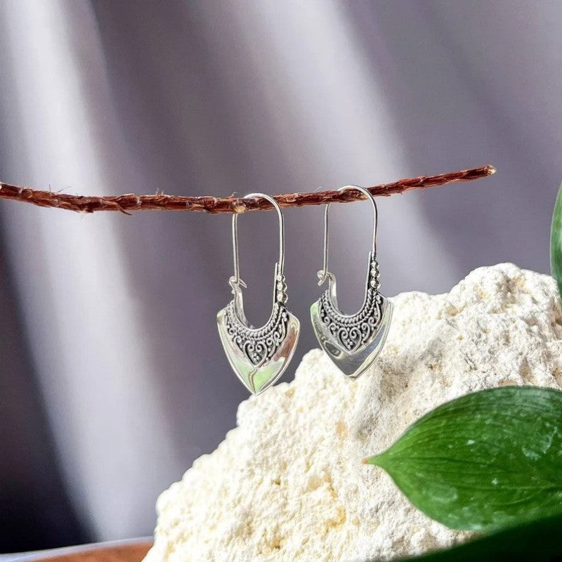 Boucles d'oreilles sculptées motif bohème Bijoux pour femmes