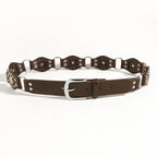 Ceintures vintage pour hommes et femmes avec jolie boucle métallique rivetée Accessoires de mode punk hip-hop