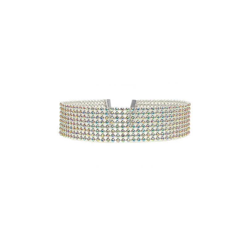 Collier ras du cou entièrement en cristal strass pour femmes, bijoux de mariage, ras de cou pour femmes