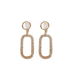 Boucles d'oreilles pendantes exagérées en strass pour femmes