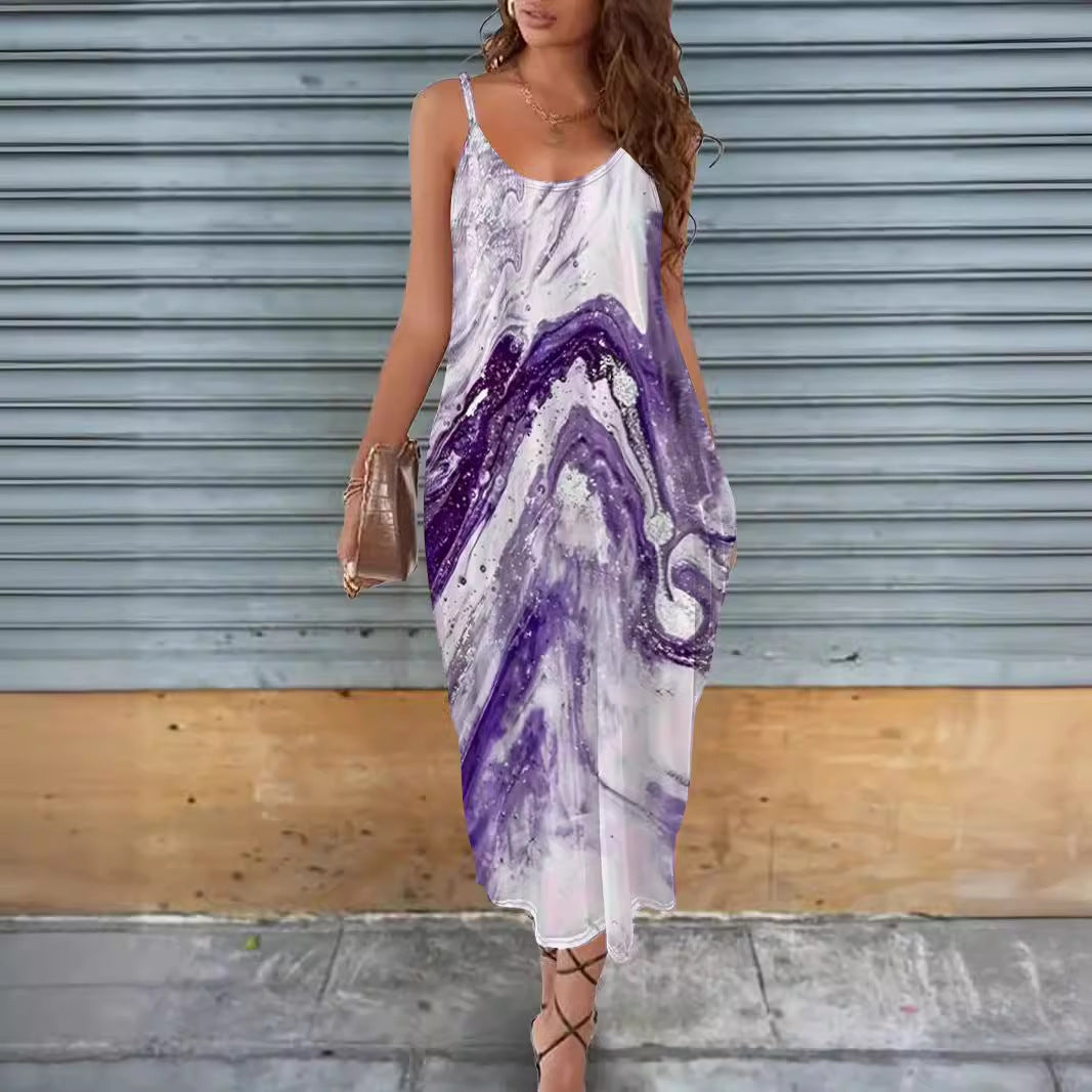 Robe ample à imprimé pour femme