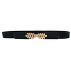 Ceinture élastique feuille mode élastique tout assorti