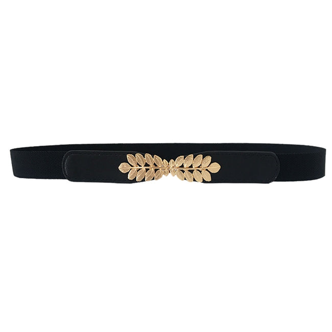 Ceinture élastique feuille mode élastique tout assorti Hover Image