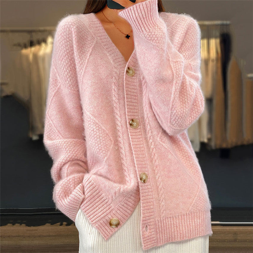 Manteau pull en brocart tendance pour femme