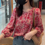 Chemisier en mousseline à imprimé floral pour femme