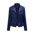Vestes en cuir pour femmes Blousons courts pour femmes Vestes en cuir fines et ajustées Combinaisons de moto pour femmes
