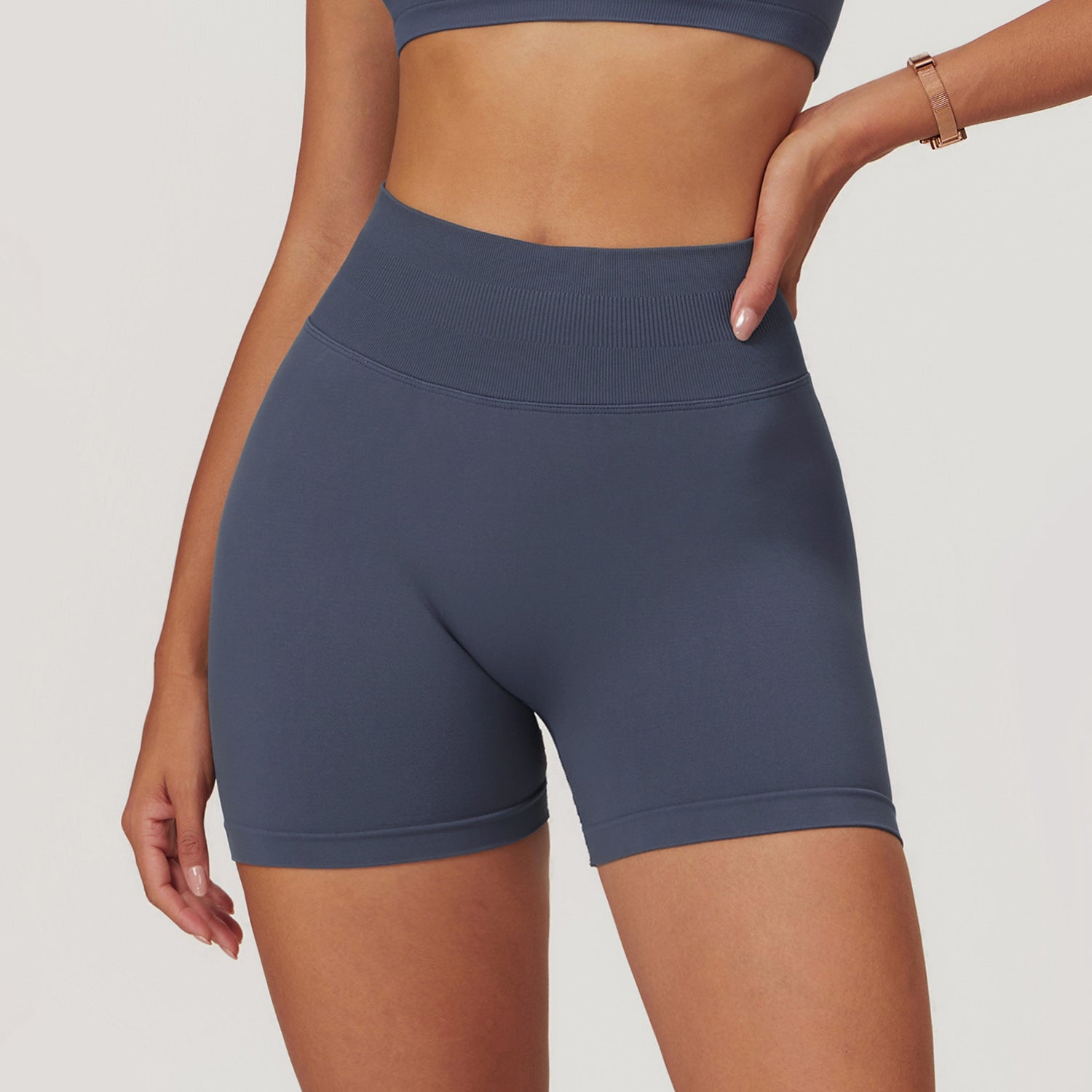 Shorts de yoga taille haute sans couture pour femmes, sculptants et rehausseurs de hanches