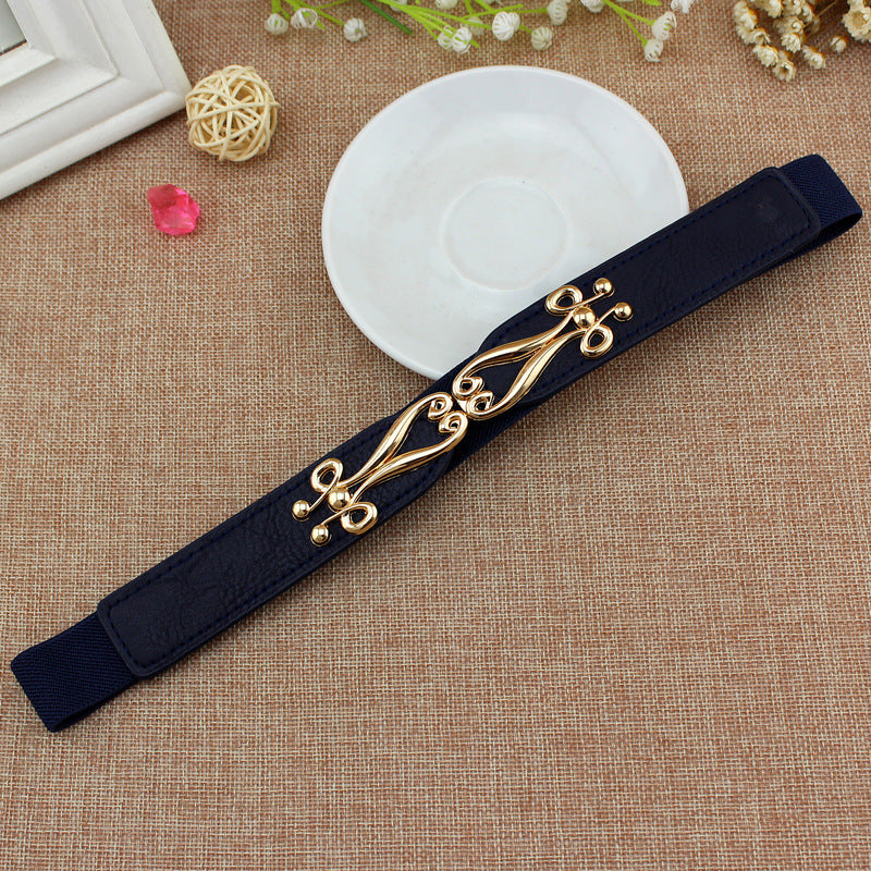 Robe d'été et de printemps pour femme avec une paire de boucles et ceinture élastique