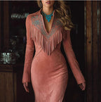 Nouvelle Robe longue Automne-Hiver Pour Femme