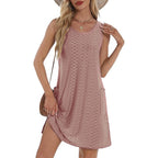 Robe sans manches à poches pour femme