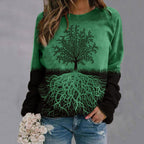 Pull de Noël à manches longues pour femme