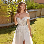 Robe de mariée ajustée asymétrique pour femme
