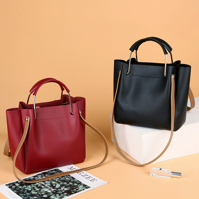 Sac Femme Été Nouveau Coréen Couleur Pure Sac à Main Femme Poignée en Métal Sac à Bandoulière Loisir Sac Femme Main Image
