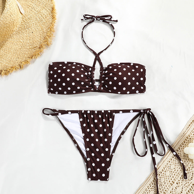 Maillot de bain bikini bandeau pour femme