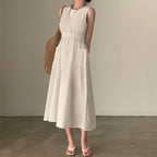 Robe sans manches à poches pour femme