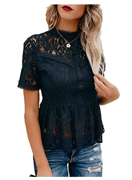 Chemisier en dentelle soluble dans l'eau au crochet pour femme, style estival