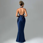 Robe d'été élégante sans manches et dos nu