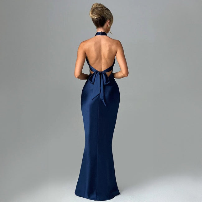 Robe d'été élégante sans manches et dos nu Main Image