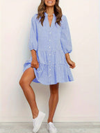 Robe ample simple à carreaux pour femme