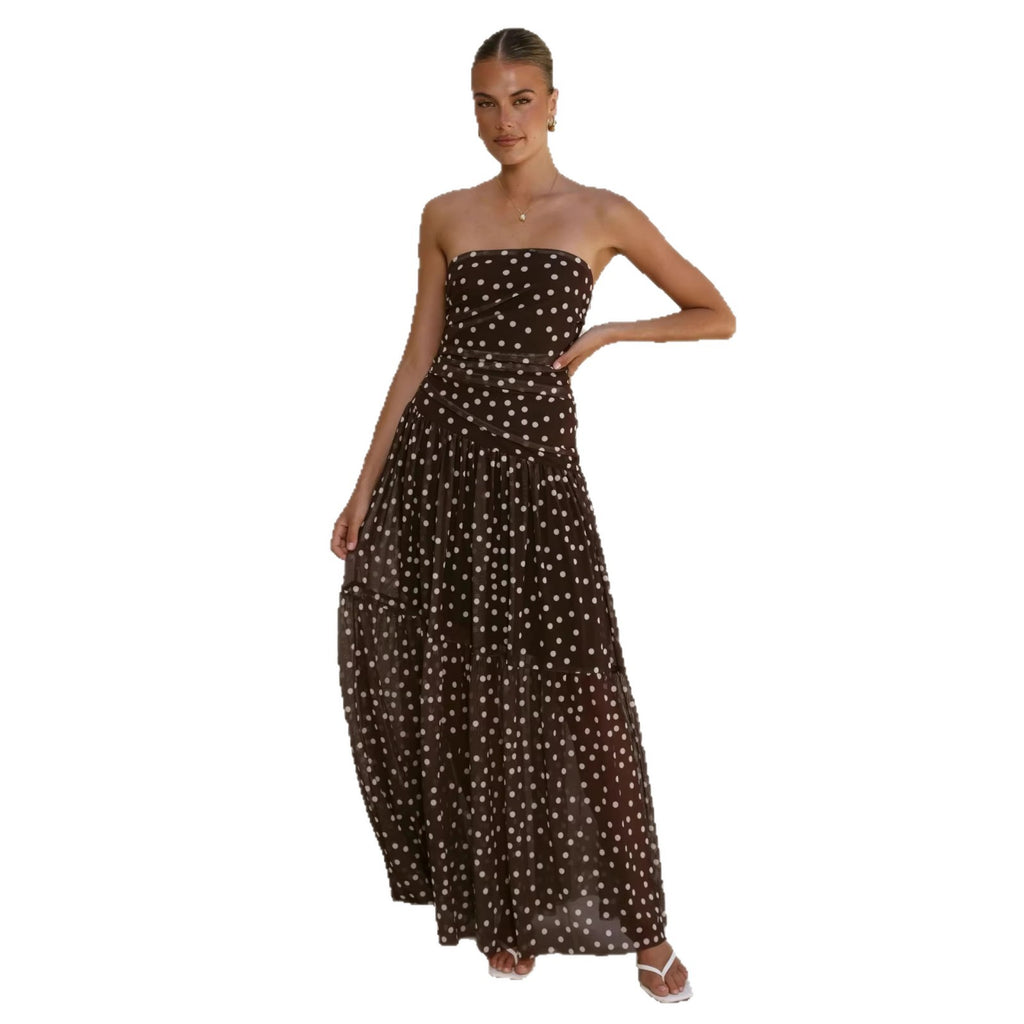 Longue robe en maille tendance pour femme