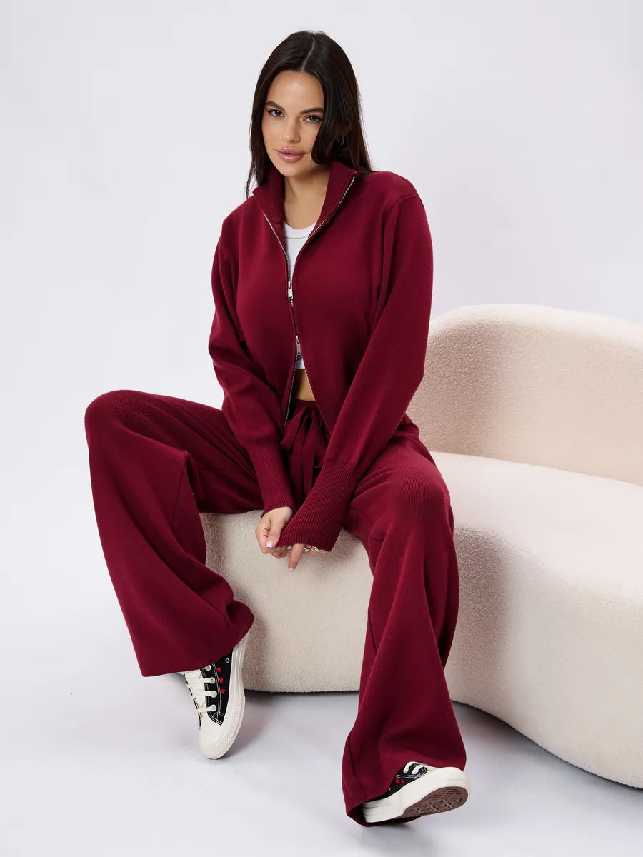 Two-piece Set Casual Cardigan Suit Women