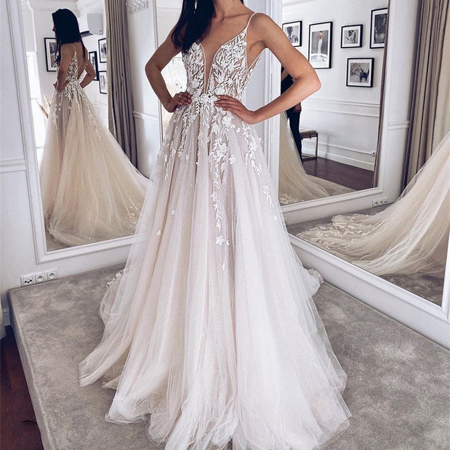 Robe de mariée blanche de soirée pour femme Hover Image