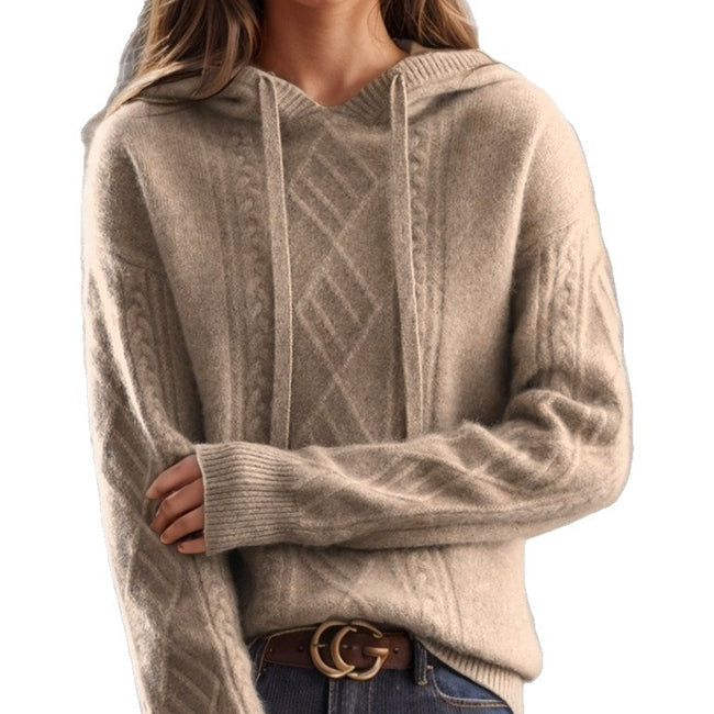 Pull Jacquard Tricoté Pour Femme Main Image