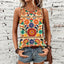 Gilet floral d'été sans manches pour femme