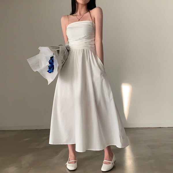 Robe longue amincissante bandeau de vacances pour femme