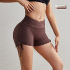 Shorts de yoga d'été à cordon de serrage pour femmes