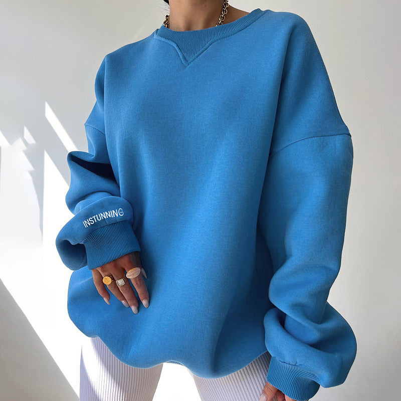 Pull décontracté ample et polyvalent pour femme