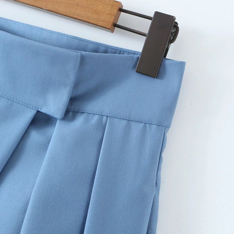 Pantalon décontracté coupe droite et ajustée pour femme