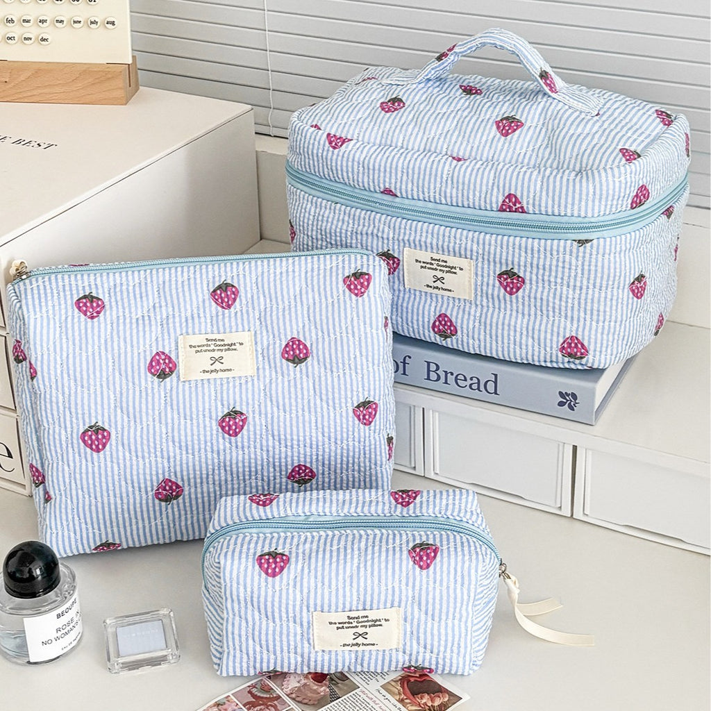 Trousse de maquillage grande capacité à nœud papillon
