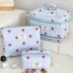 Trousse de maquillage grande capacité à nœud papillon