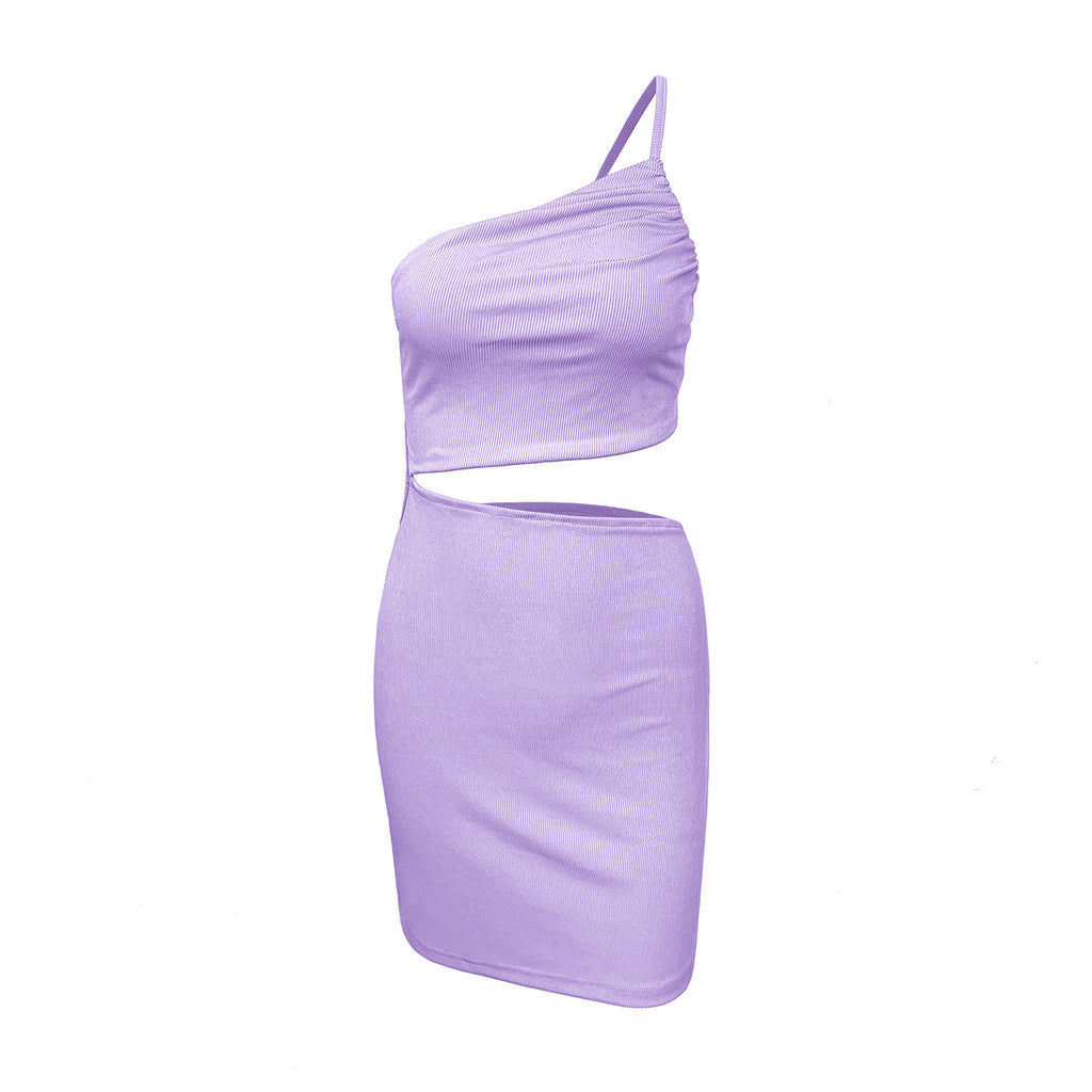 Robe femme avec cordon de serrage, style créateur, coupe ajustée, épaules dénudées