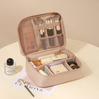 Trousse de maquillage portable en tissu Oxford avec séparateurs