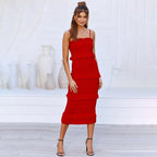 Robe Femme Quatre Sections Couture Élastique