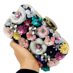 Pochette de Soirée Perles Fleurs