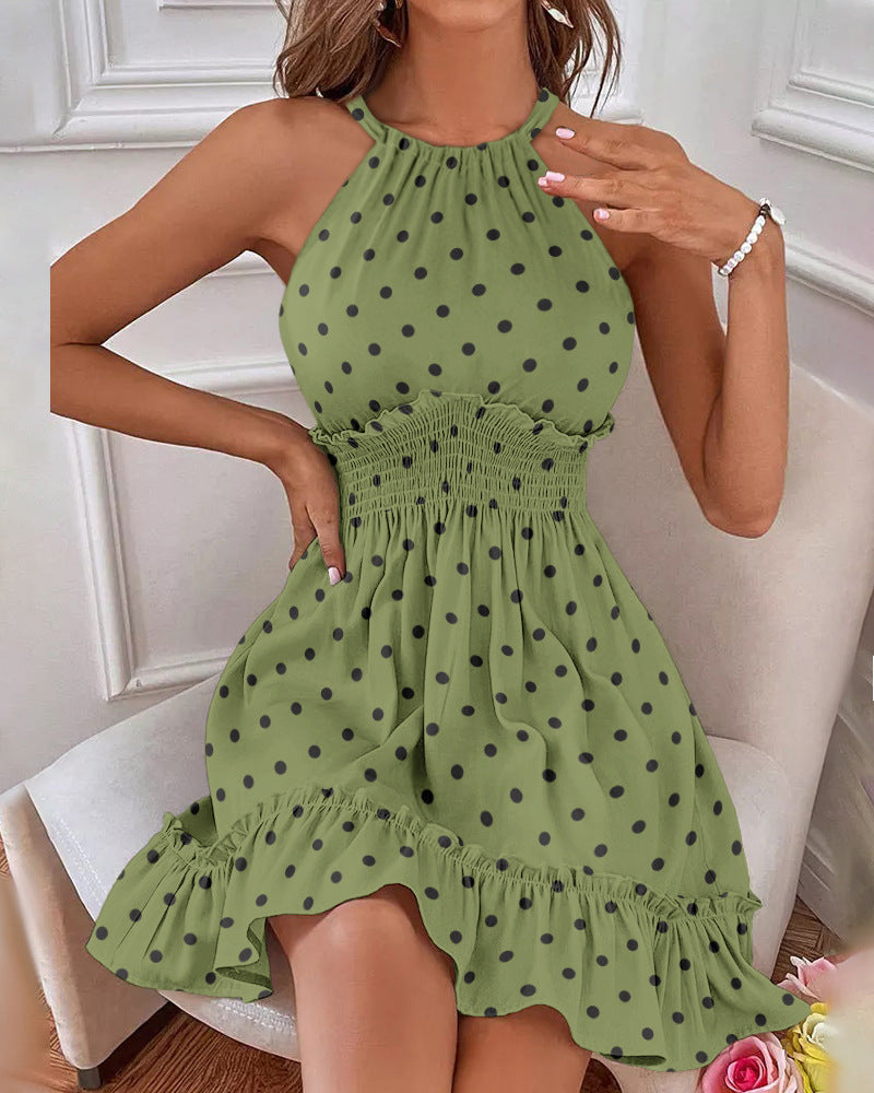 Robe décontractée à bretelles et imprimé floral, très prisée