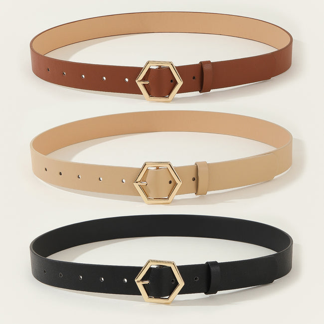 Ceinture décontractée polyvalente en forme d'étoile hexagonale pour femmes Main Image