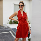 Robe de printemps pour femmes Robe dos nu pour femmes