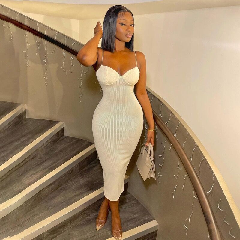 Robe fourreau moulante bustier pour femme