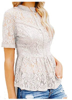 Chemisier en dentelle soluble dans l'eau au crochet pour femme, style estival