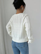 Pull en maille à manches longues pour femme
