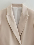 Veste blazer à deux boutons pour femme, style urbain et tempérament