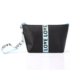 Trousse de maquillage plate en nylon avec angle
