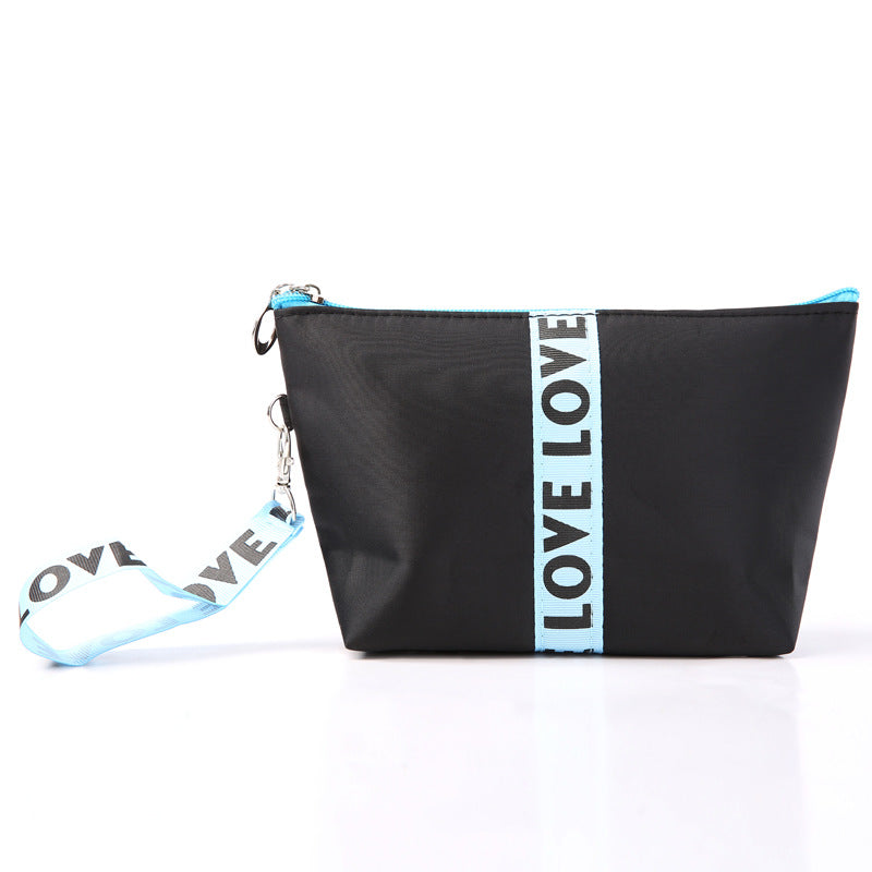Trousse de maquillage plate en nylon avec angle